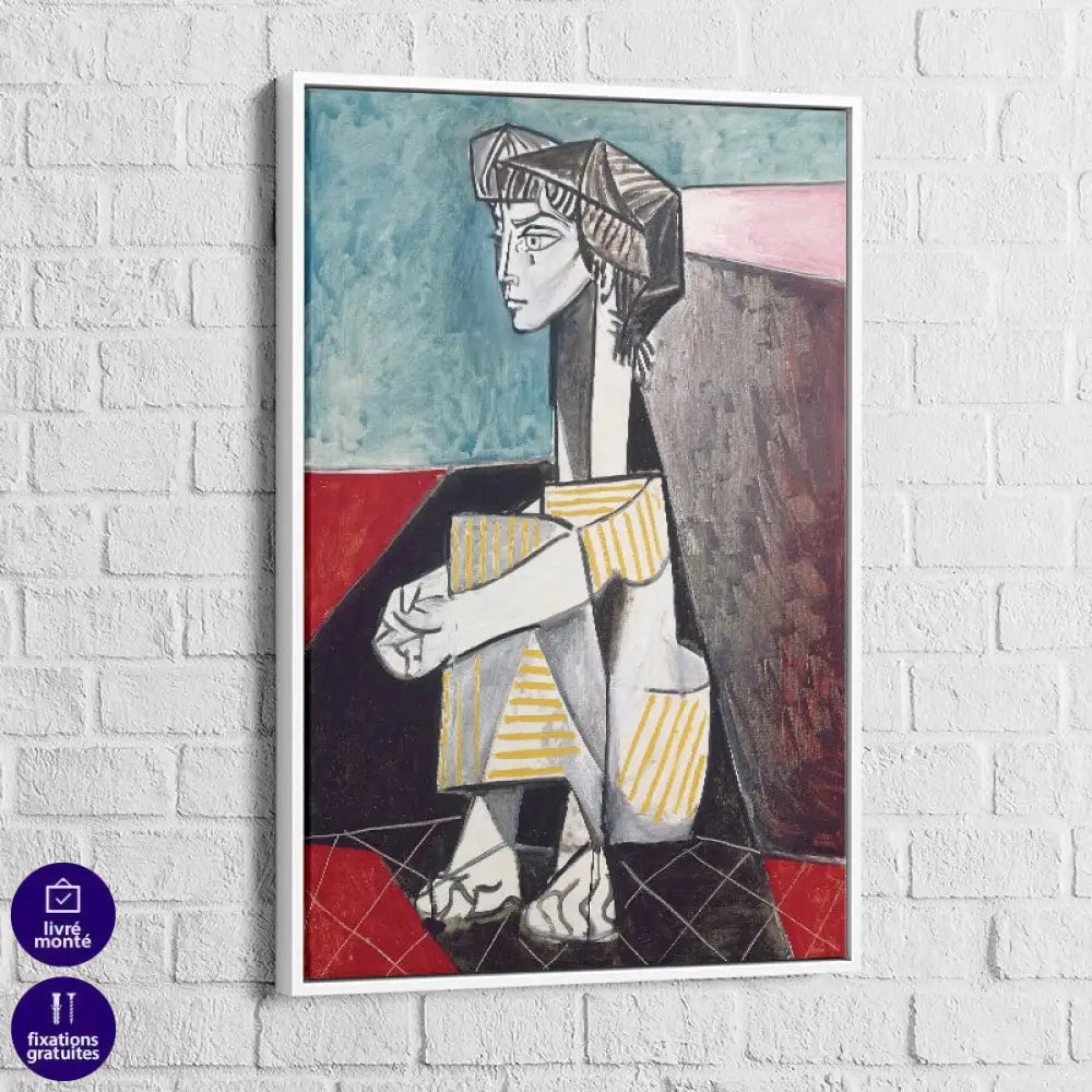 tableau pablo picasso jacqueline avec les mains croiséé C