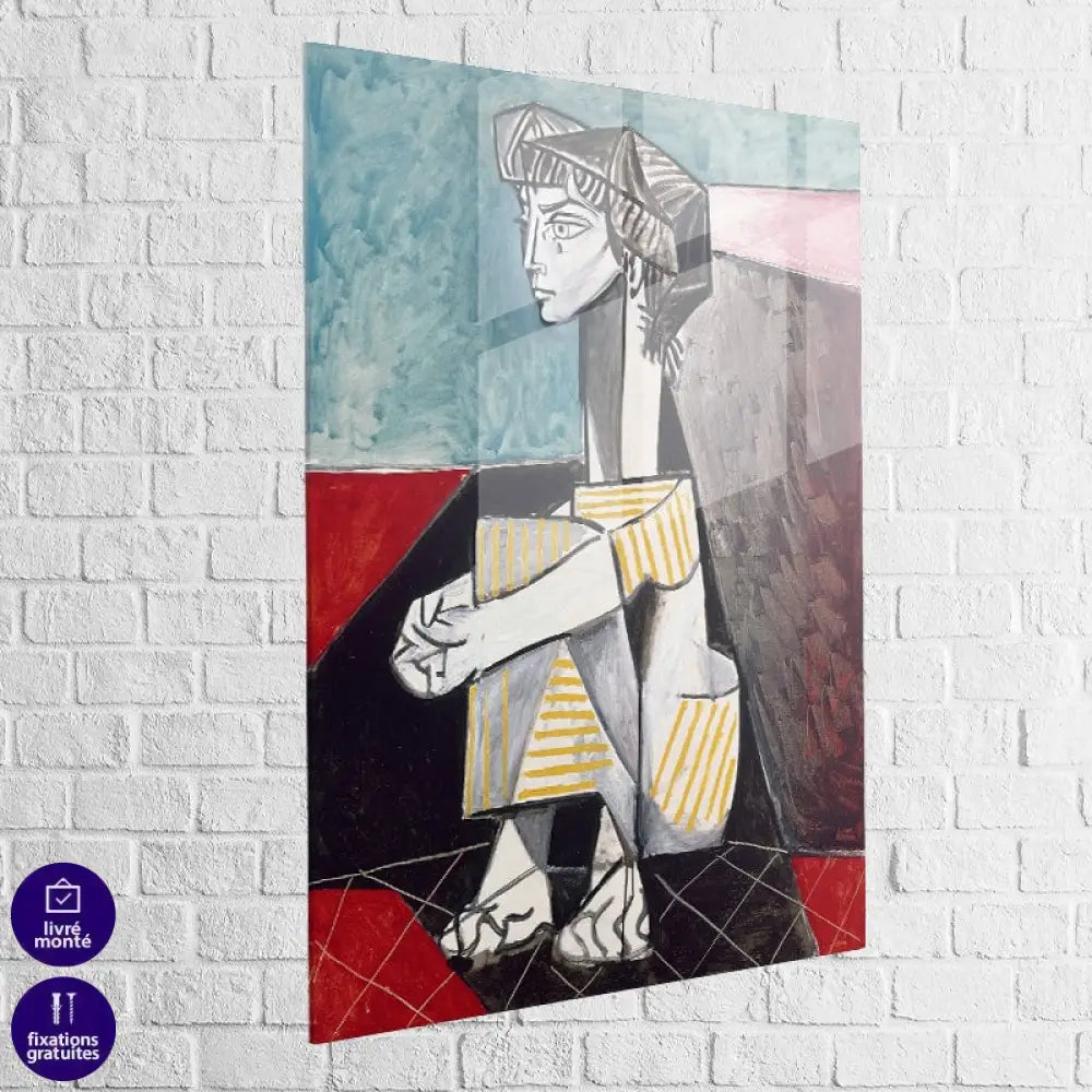 tableau pablo picasso jacqueline avec les mains croiséé D