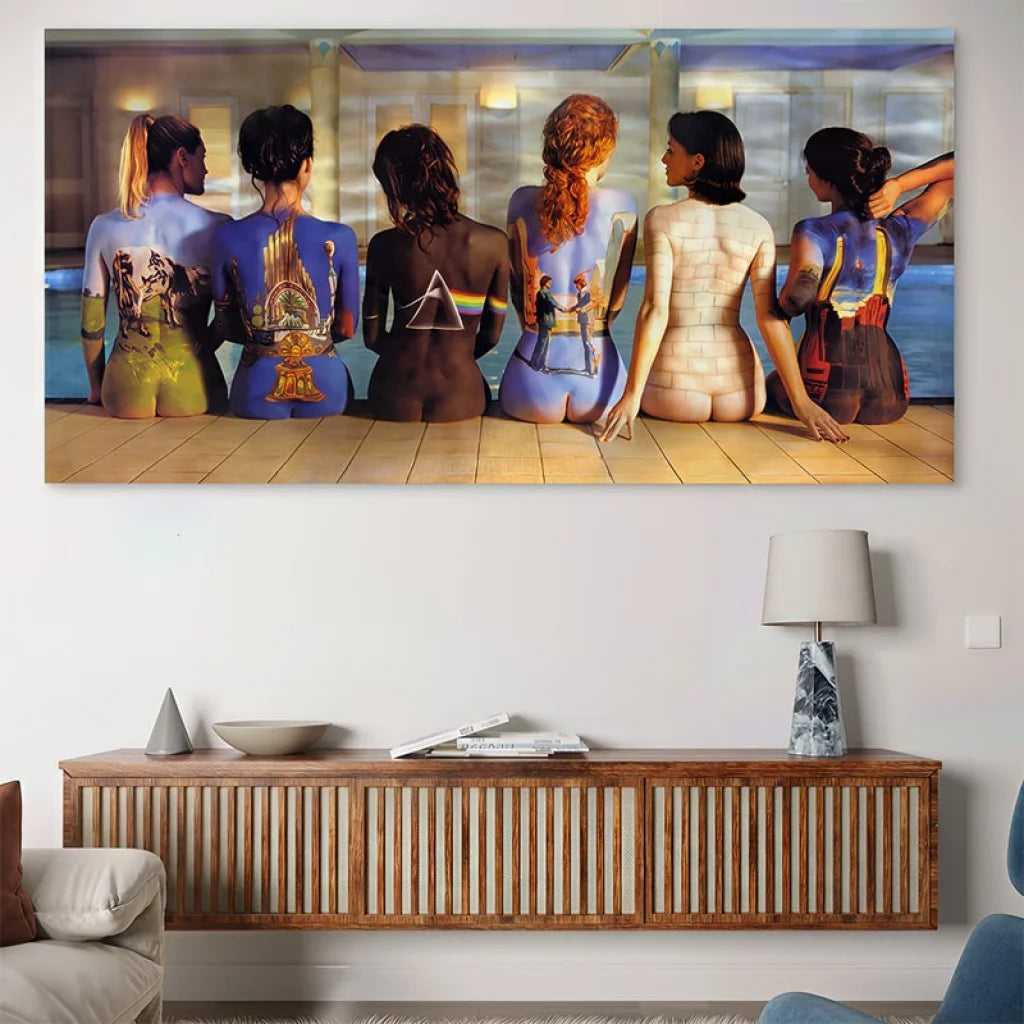 Tableau Pink Floyd Girl Panoramique 40x80cm / Toile tendue sur châssis Tableau Célébrité