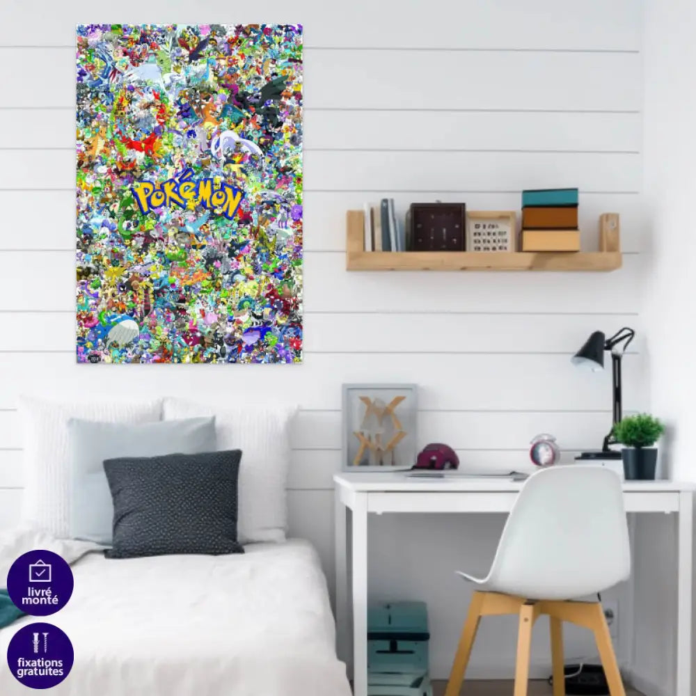 Tableau Pokémon Attrapez les tous 40x60cm / Affiche sans cadre Tableau Dragon Ball
