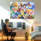 Tableau design Pokémon Spirit avec Pikachu, Salamèche et Tortank