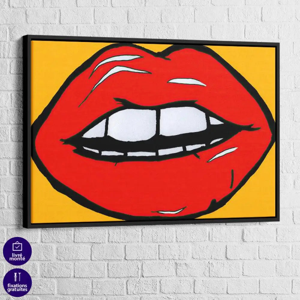 Tableau Pop Art La Bouche Andy Warhol - Montableaudeco