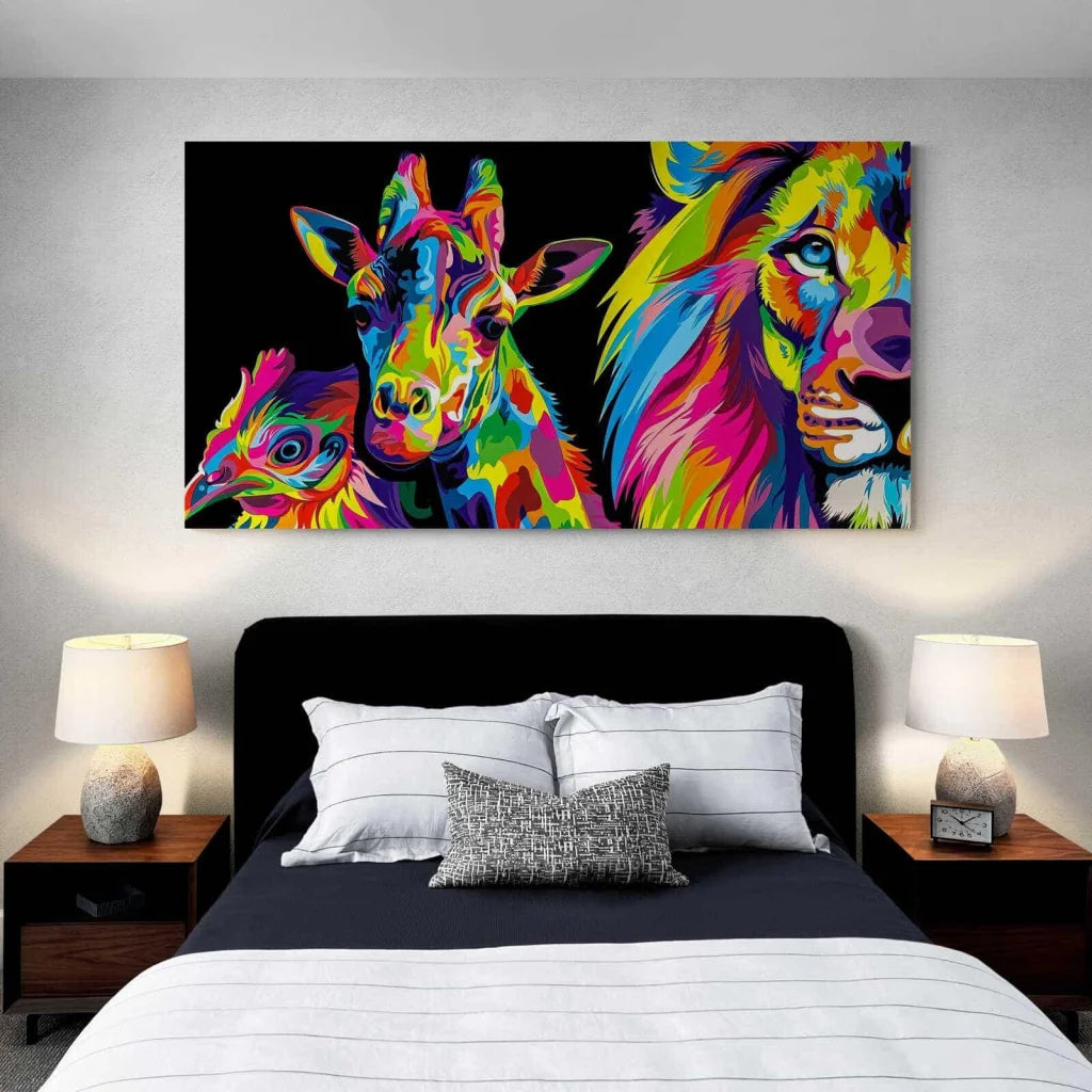 Tableau Pop Art Les Animaux - Montableaudeco