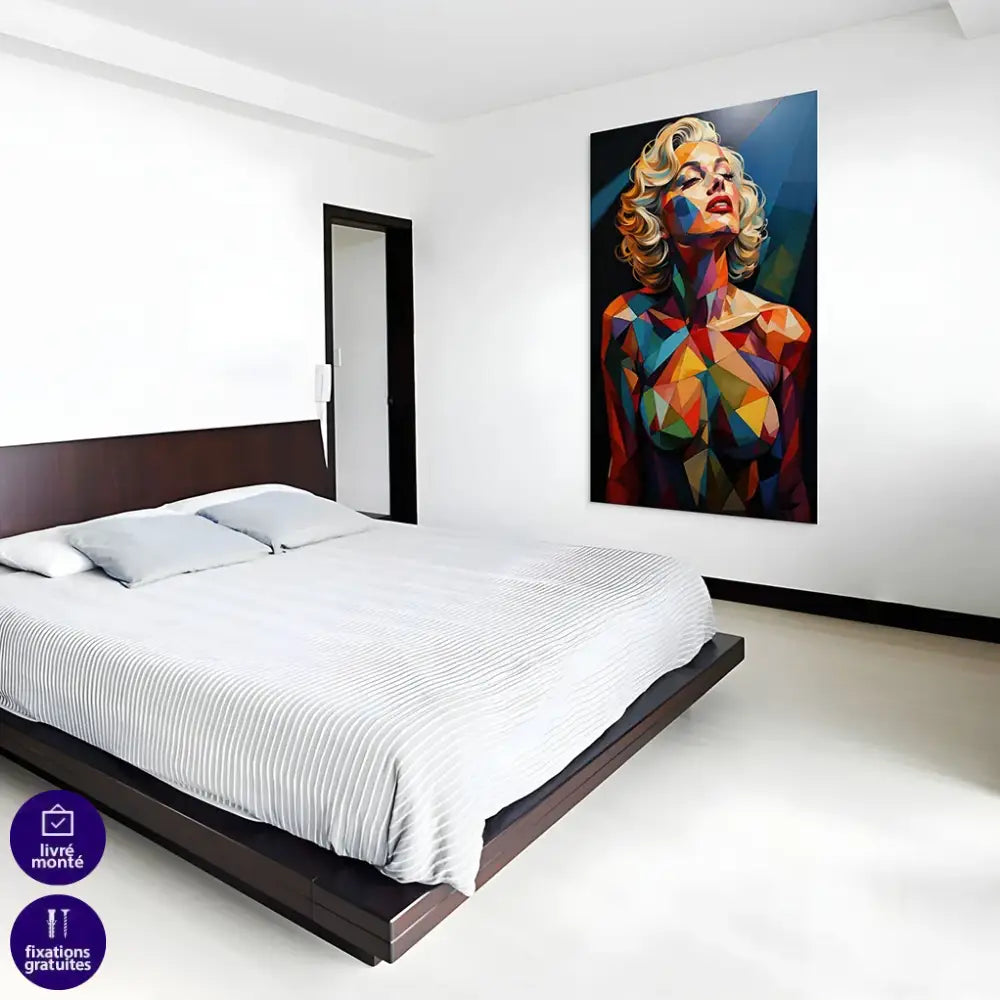 Tableau Mural – Marilyn Cubique Style Géométrique