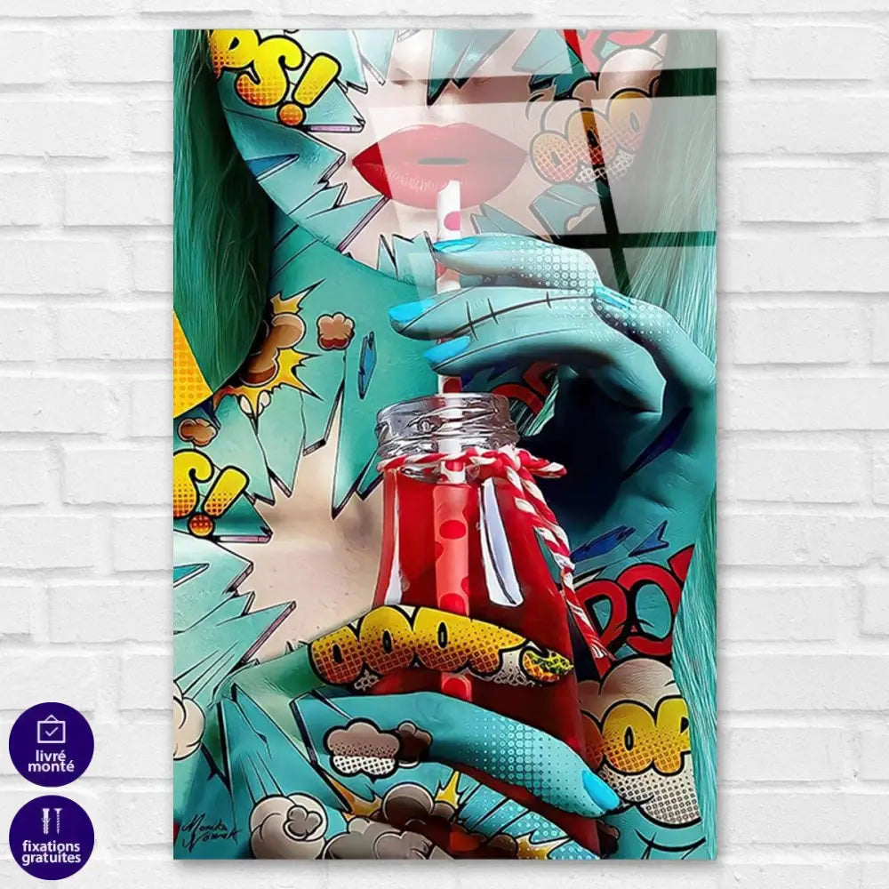 Tableau Pop Art Tatoo Girl - Montableaudeco