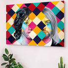 tableau pop art visages en fusion jim morrison kurt cobain


