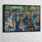 Cadre flottant noir autour du tableau Renoir, rendu galerie