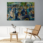 Détail des touches impressionnistes sur les robes et chapeaux de paille, Renoir