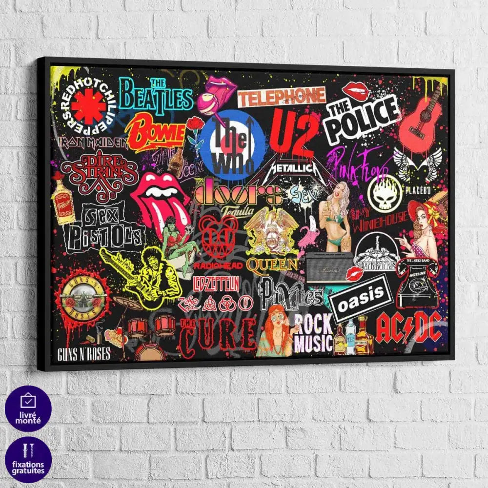 Tableau Rock Bands - Montableaudeco