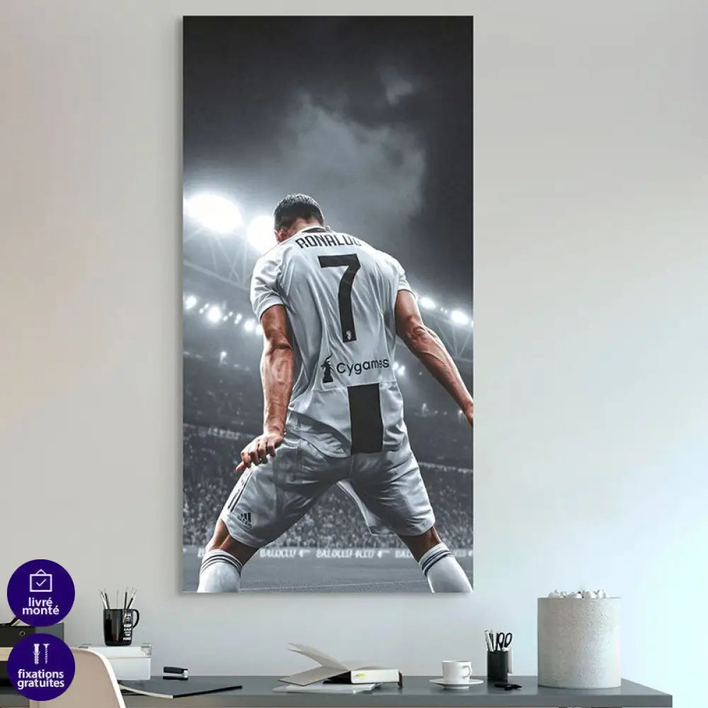 Tableau Ronaldo La Puissance du N°7 Tableau Sport