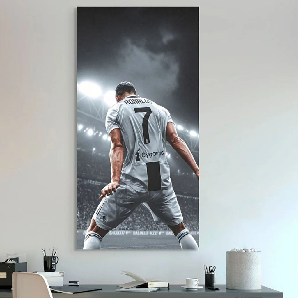Tableau Ronaldo La Puissance du N°7 Tableau Sport