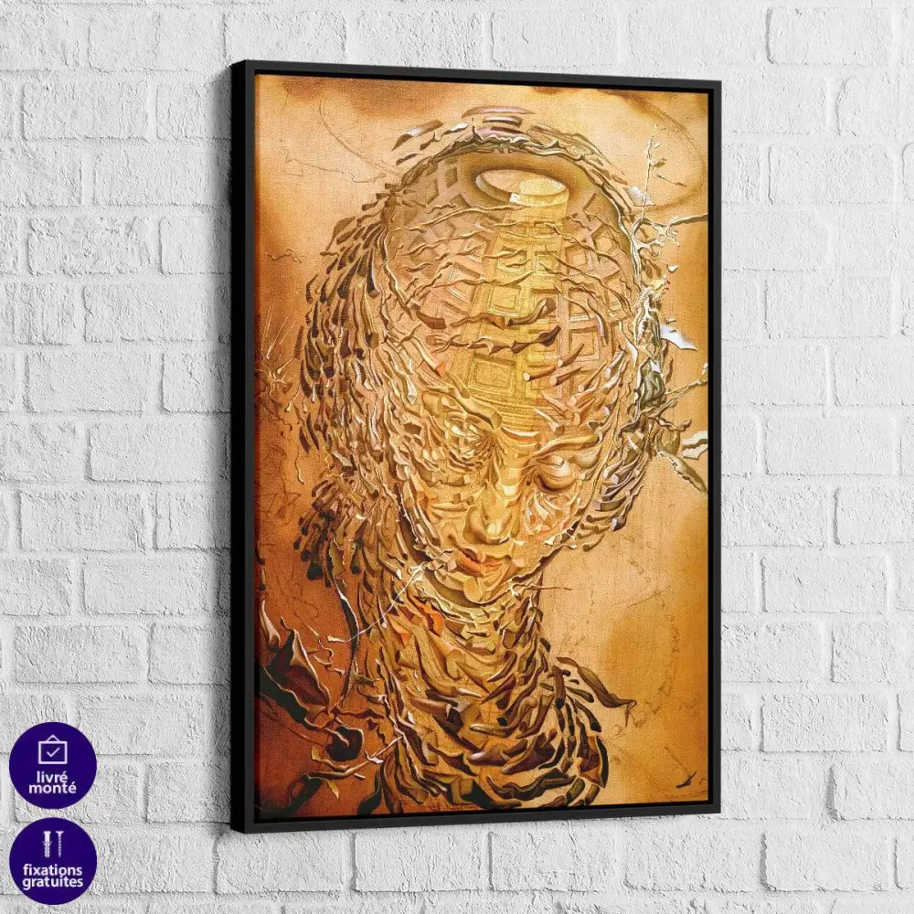 Tableau Salvador Dali Tête Raphaélesque éclatée - Montableaudeco