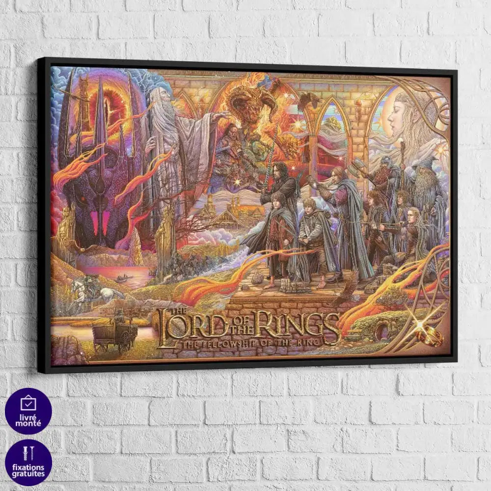 Tableau Seigneur Des Anneaux Illustration - Montableaudeco
