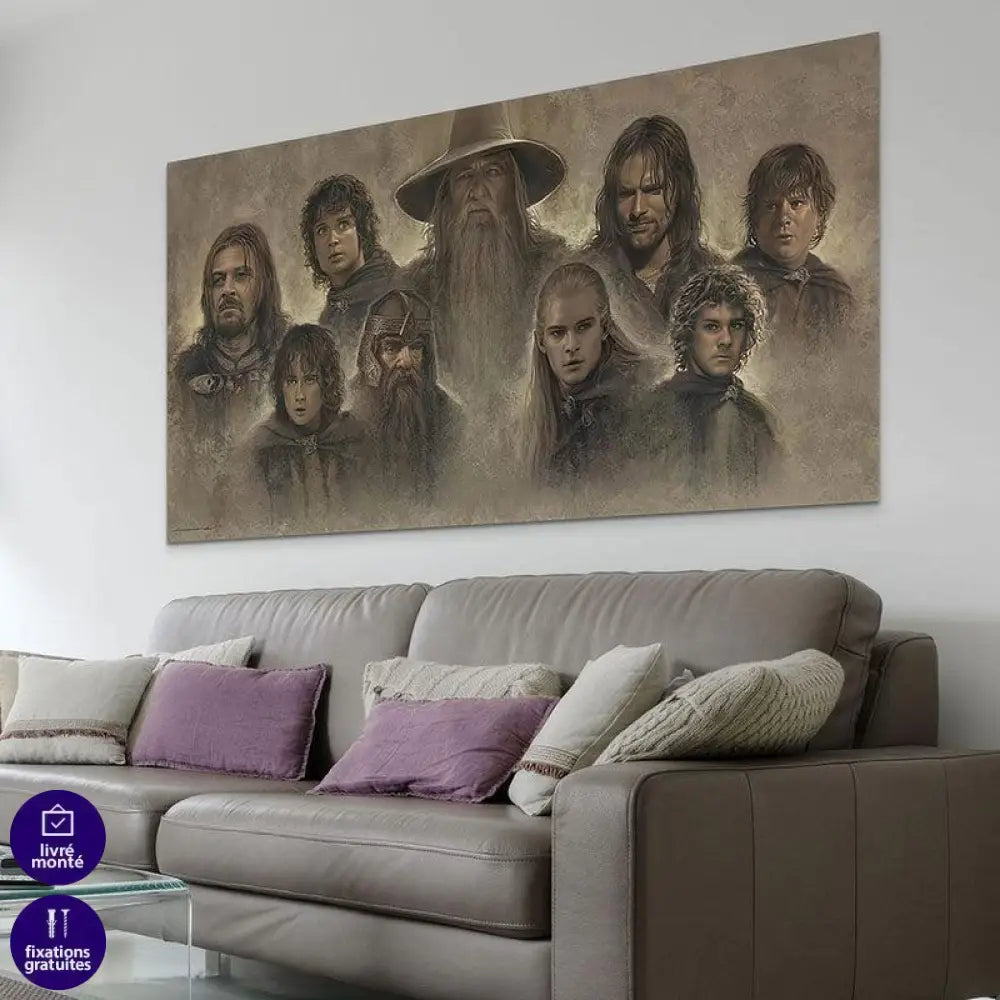 Tableau Seigneur Des Anneaux La Communeauté - Montableaudeco