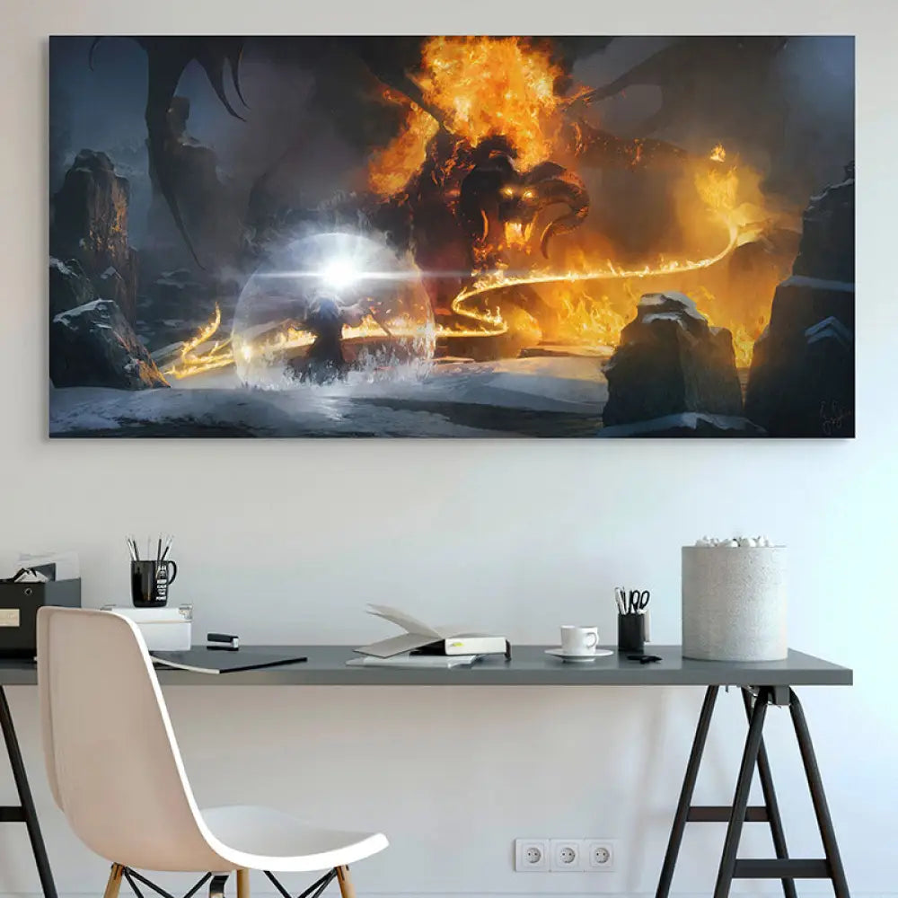 Tableau Seigneur Des Anneaux Le Combat de la Moria