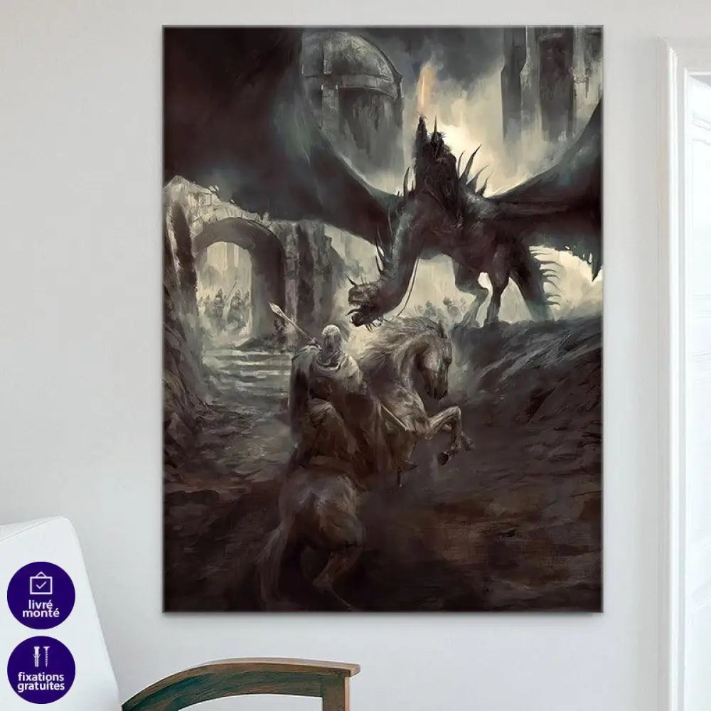 Tableau Seigneur des Anneaux Le Roi Sorcier - Montableaudeco