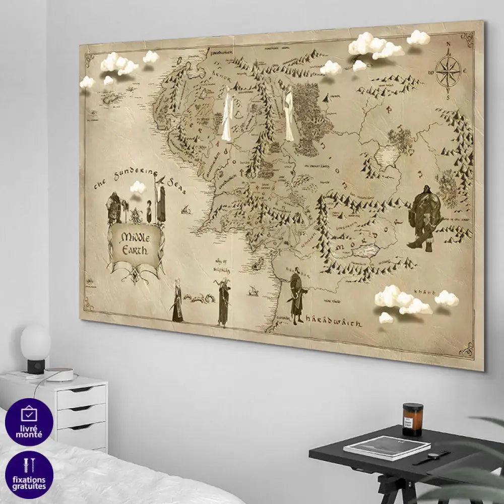 Tableau Seigneur Des Anneaux Terre Du Milieu 3
