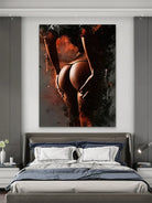 Tableau sexy Instinct Sensuel représentant une silhouette féminine artistique