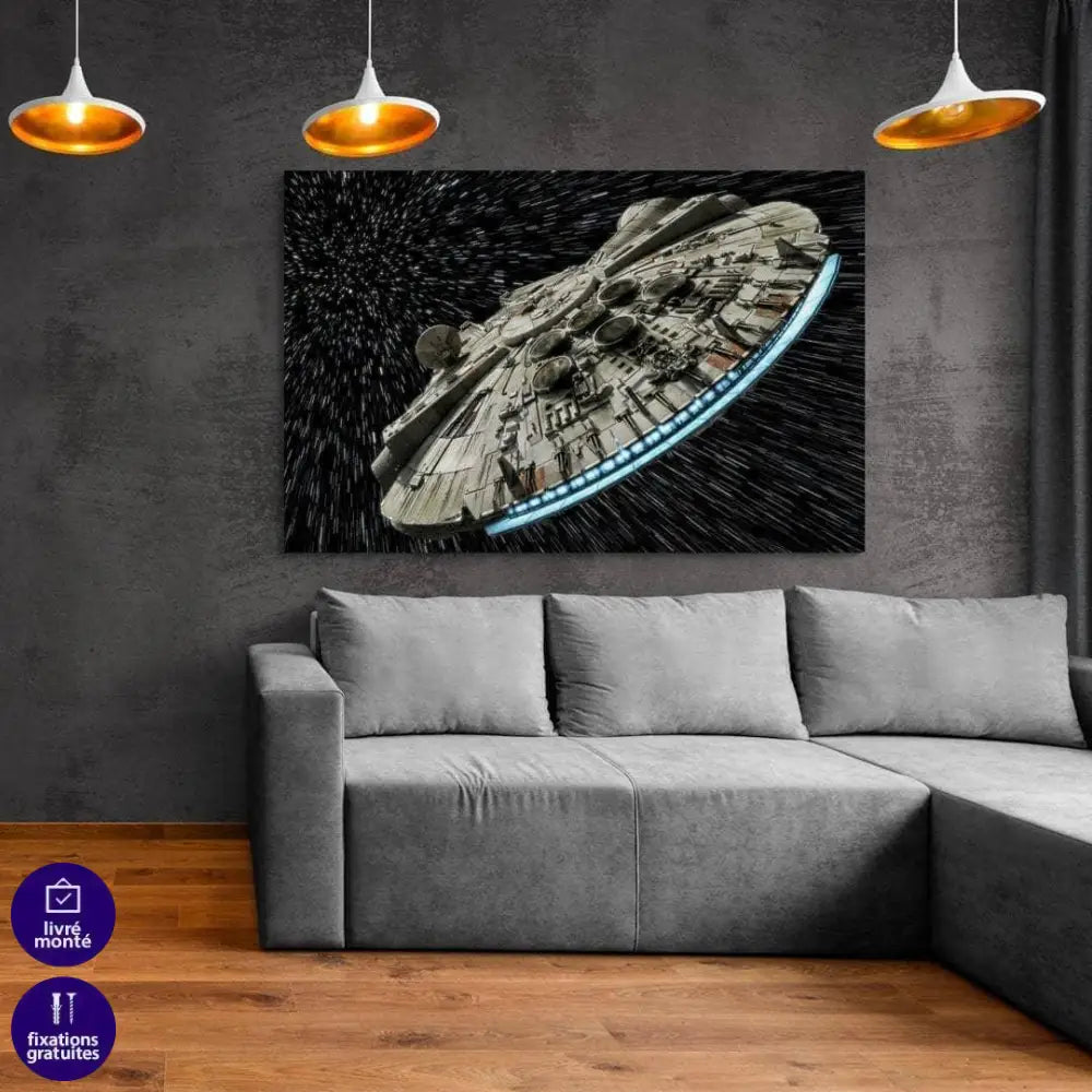 Tableau Star Wars Le Faucon Millénium - Montableaudeco