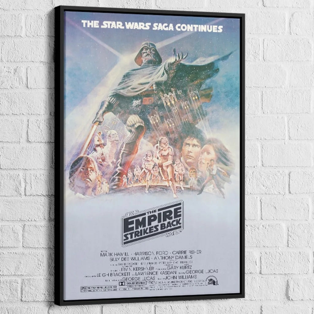 Tableau Star Wars Original L’Empire Contre Attaque 40x60cm / Cadre noir Tableau Star Wars