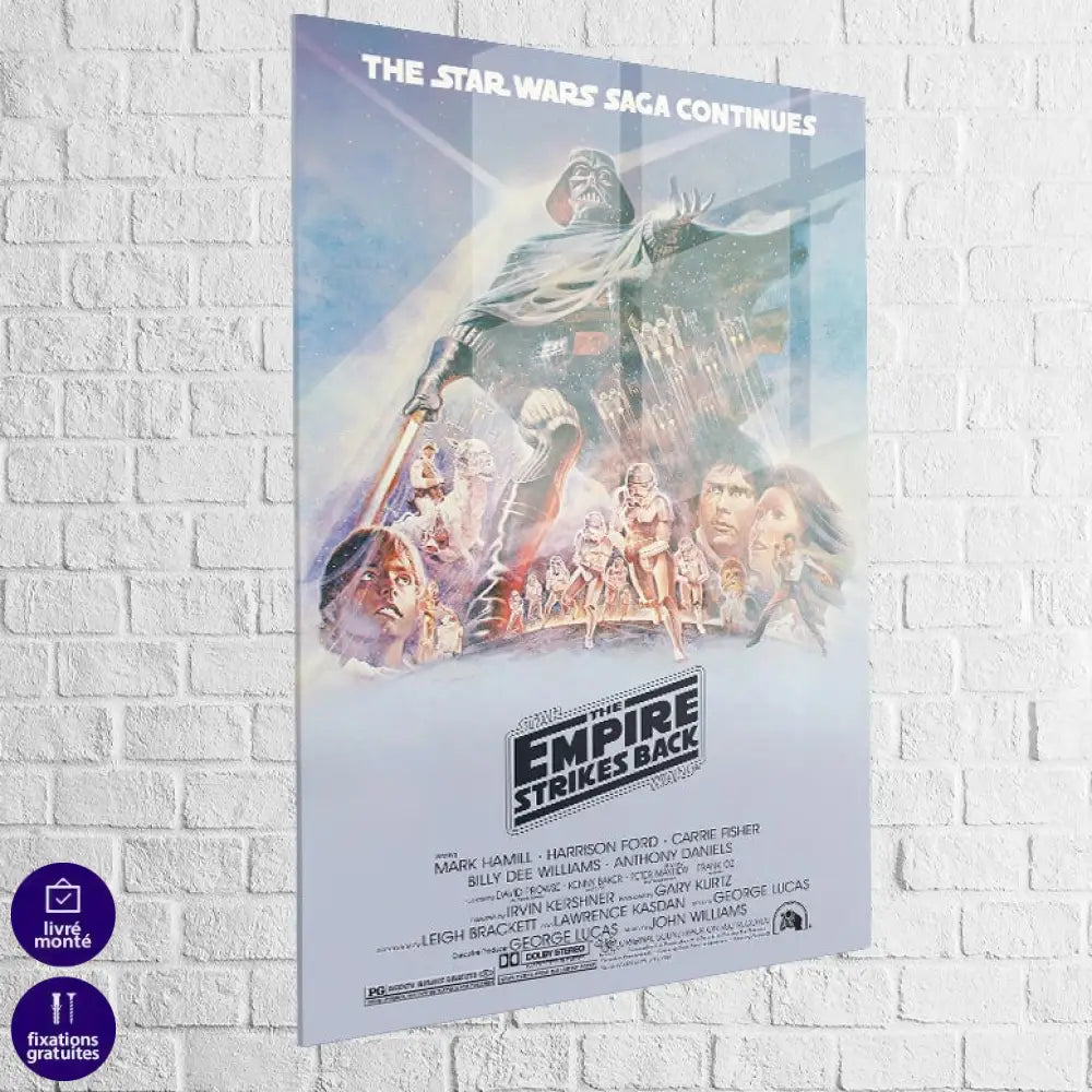 Tableau Star Wars Original L’Empire Contre Attaque 40x60cm / Plexiglas Tableau Star Wars