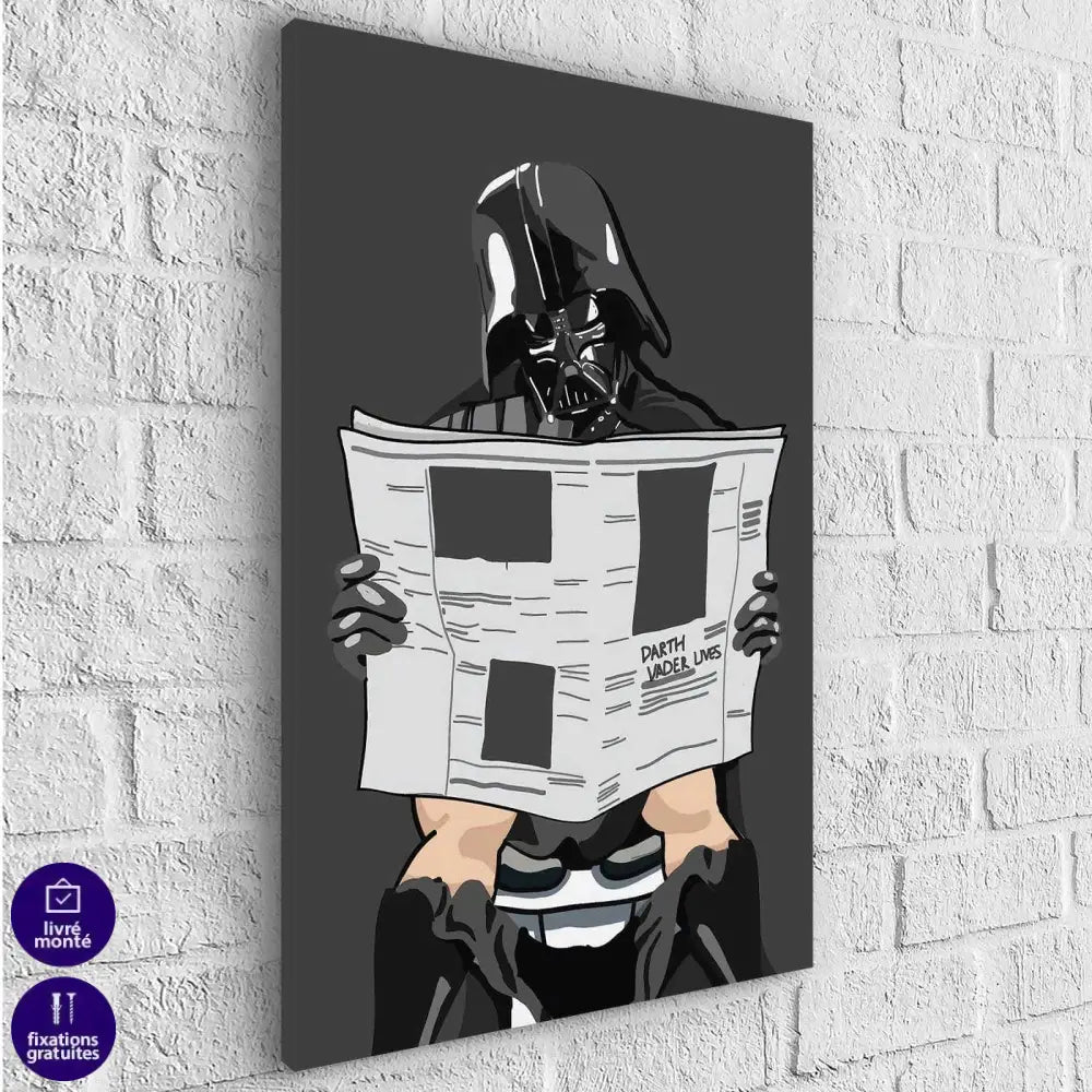 Tableau Star Wars Fun Vador Toilette - Montableaudeco