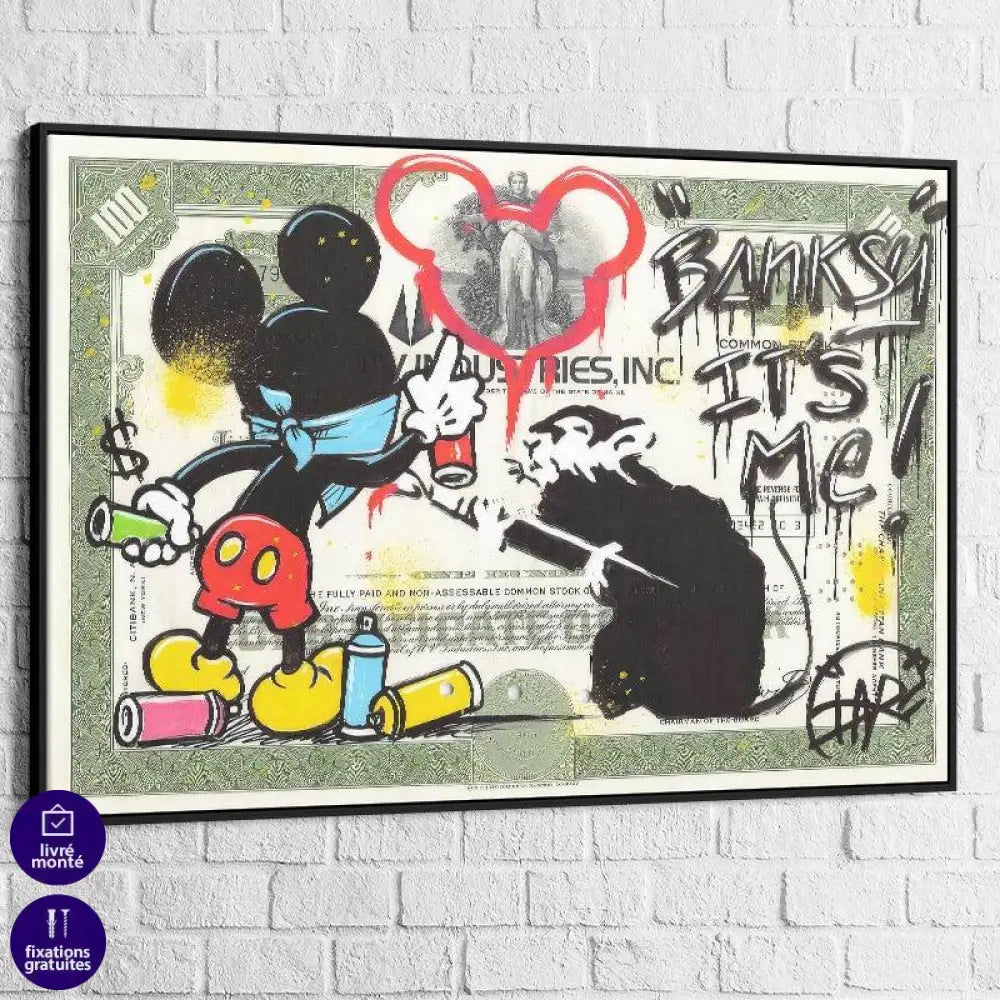 Tableau Street art Banksy Its me ! - Montableaudeco