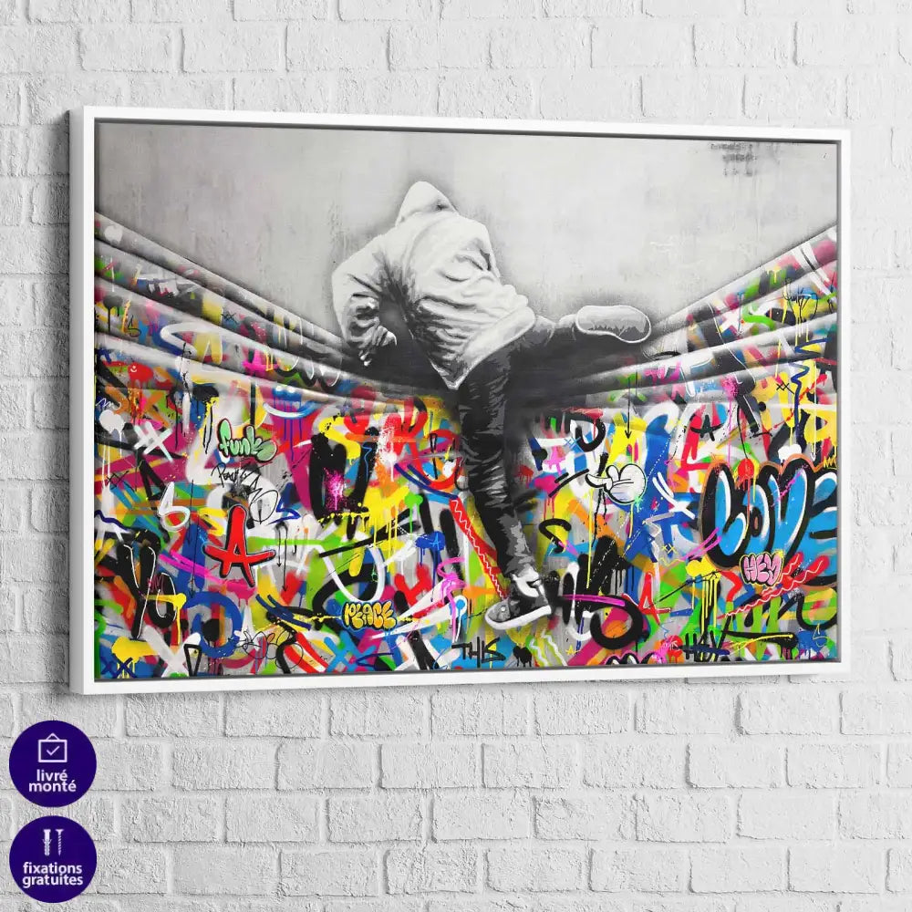 Tableau Street Art Banksy Le Mur - Montableaudeco