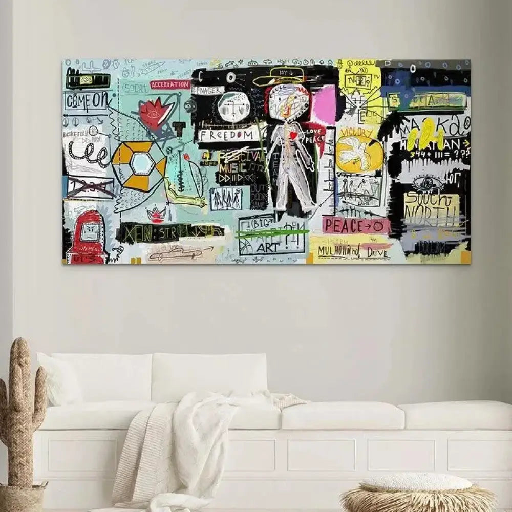 Tableau Street Art Basquiat In Italia - Montableaudeco