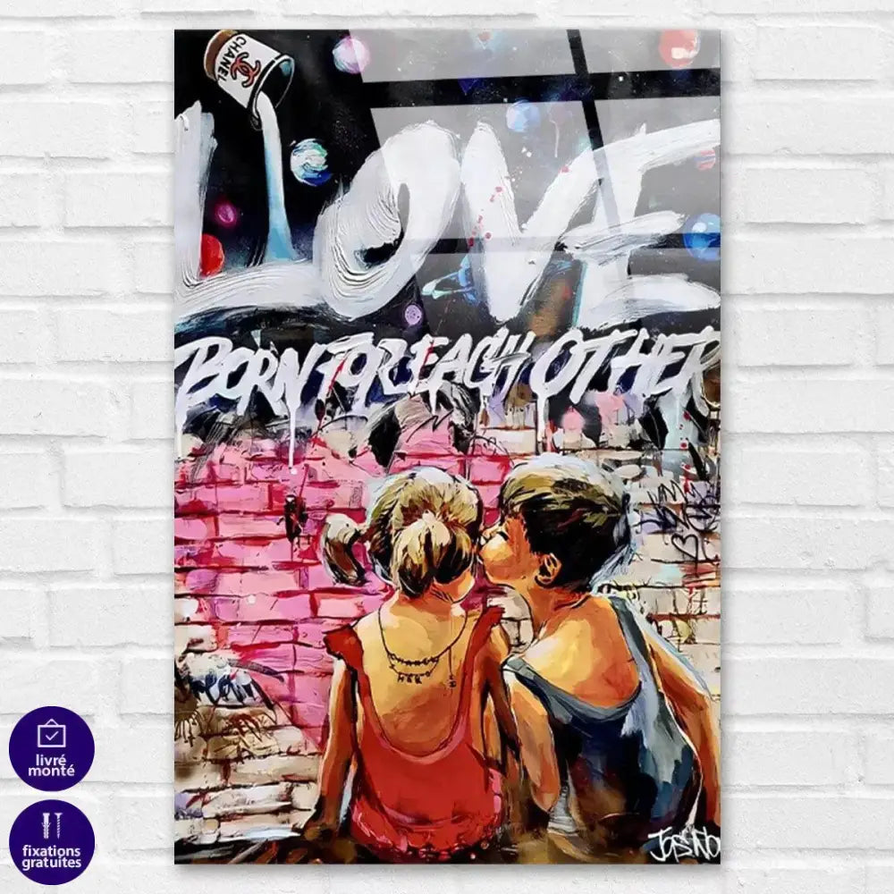 Tableau Street Art Born For Each Other - Montableaudeco