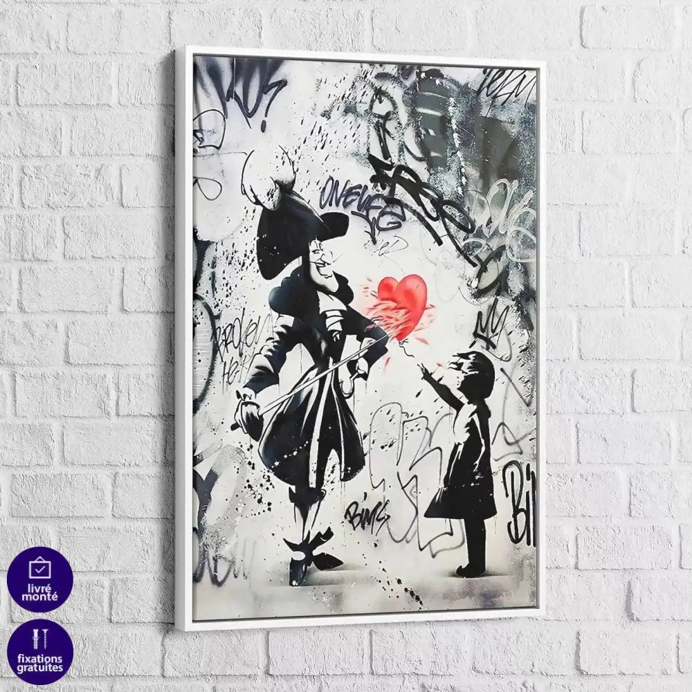 Tableau Street Art Capitaine Crochet - Montableaudeco