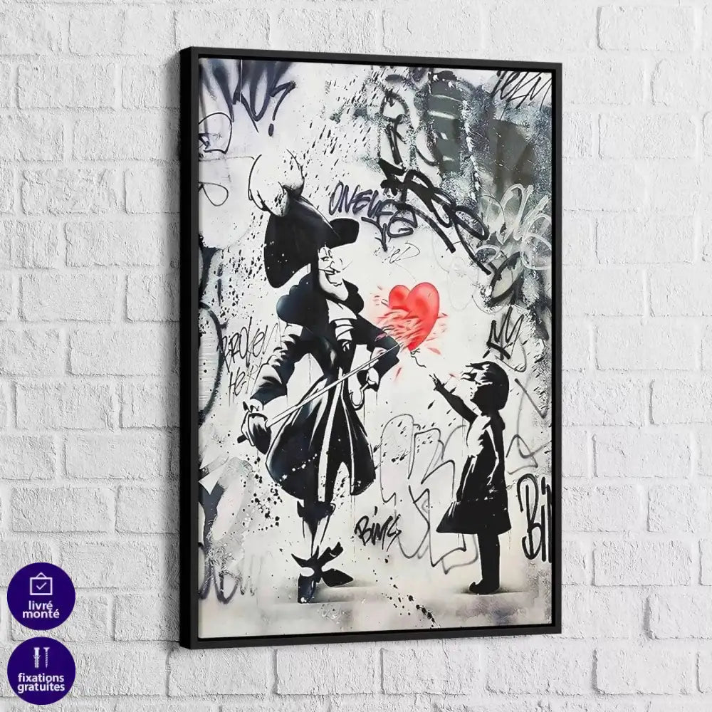 Tableau Street Art Capitaine Crochet - Montableaudeco