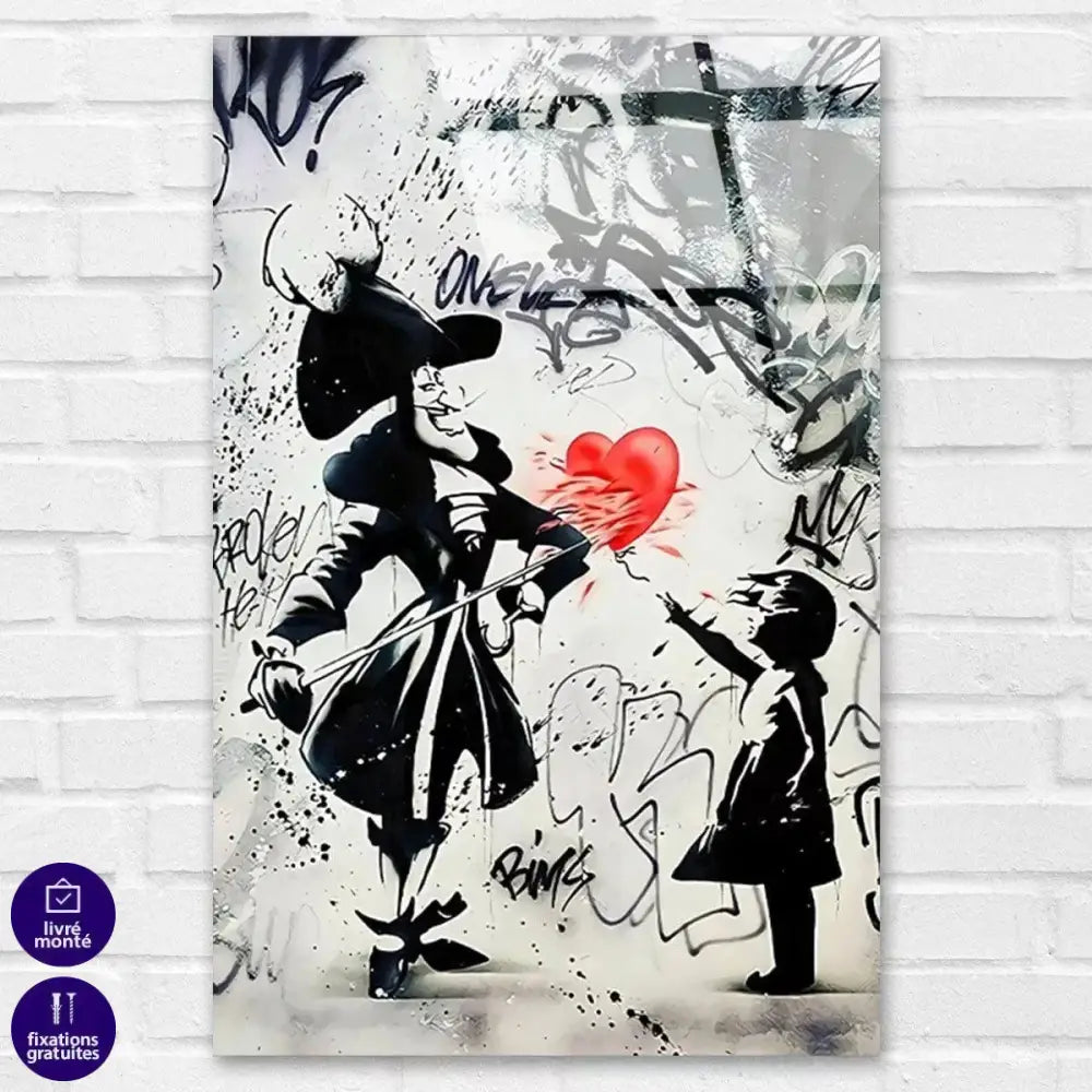 Tableau Street Art Capitaine Crochet - Montableaudeco