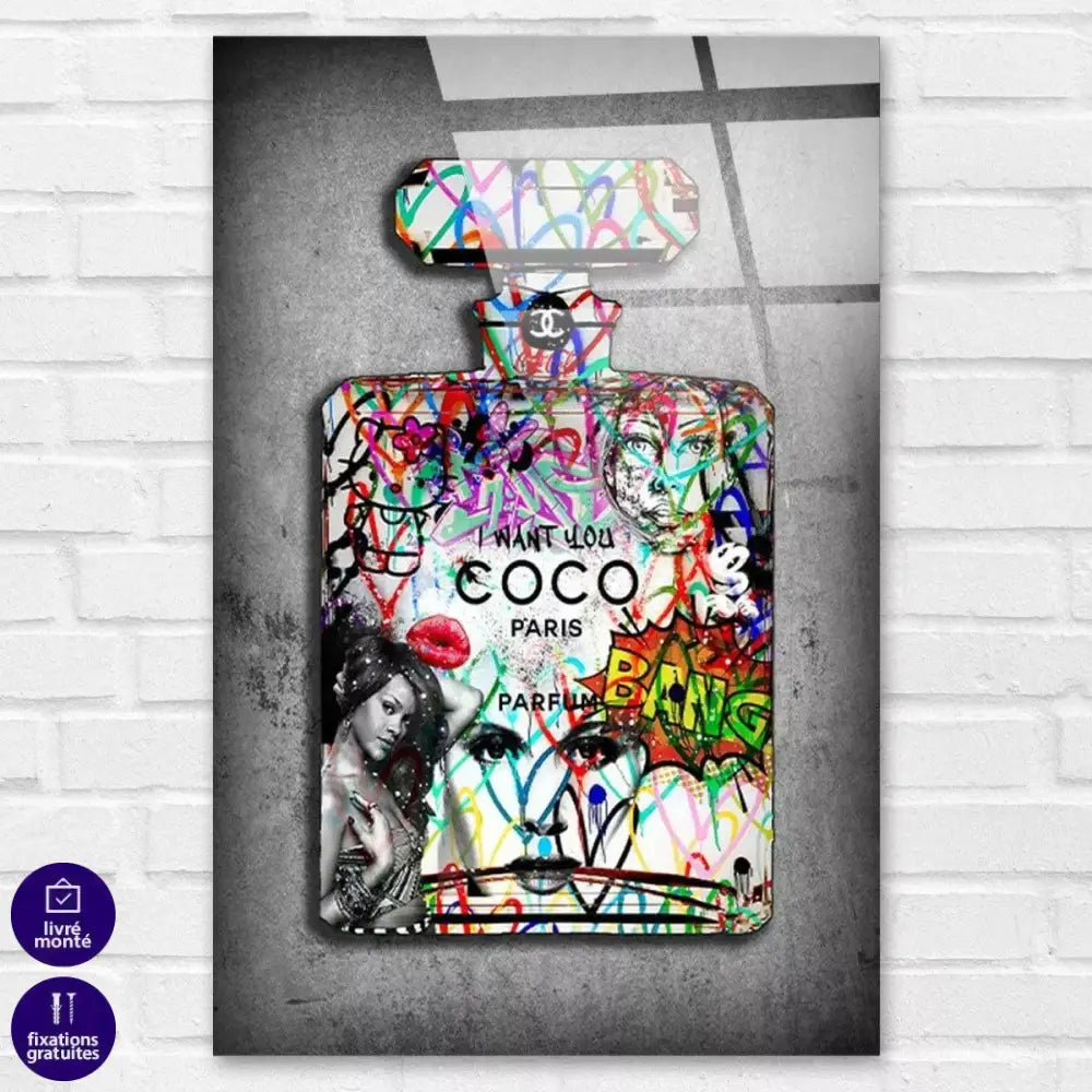 Tableau Street Art Chanel I Want You - Montableaudeco