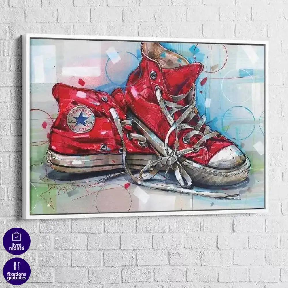Tableau Street Art Converse All Star - Montableaudeco
