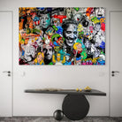 Illustration graffiti avec personnages emblématiques américains

