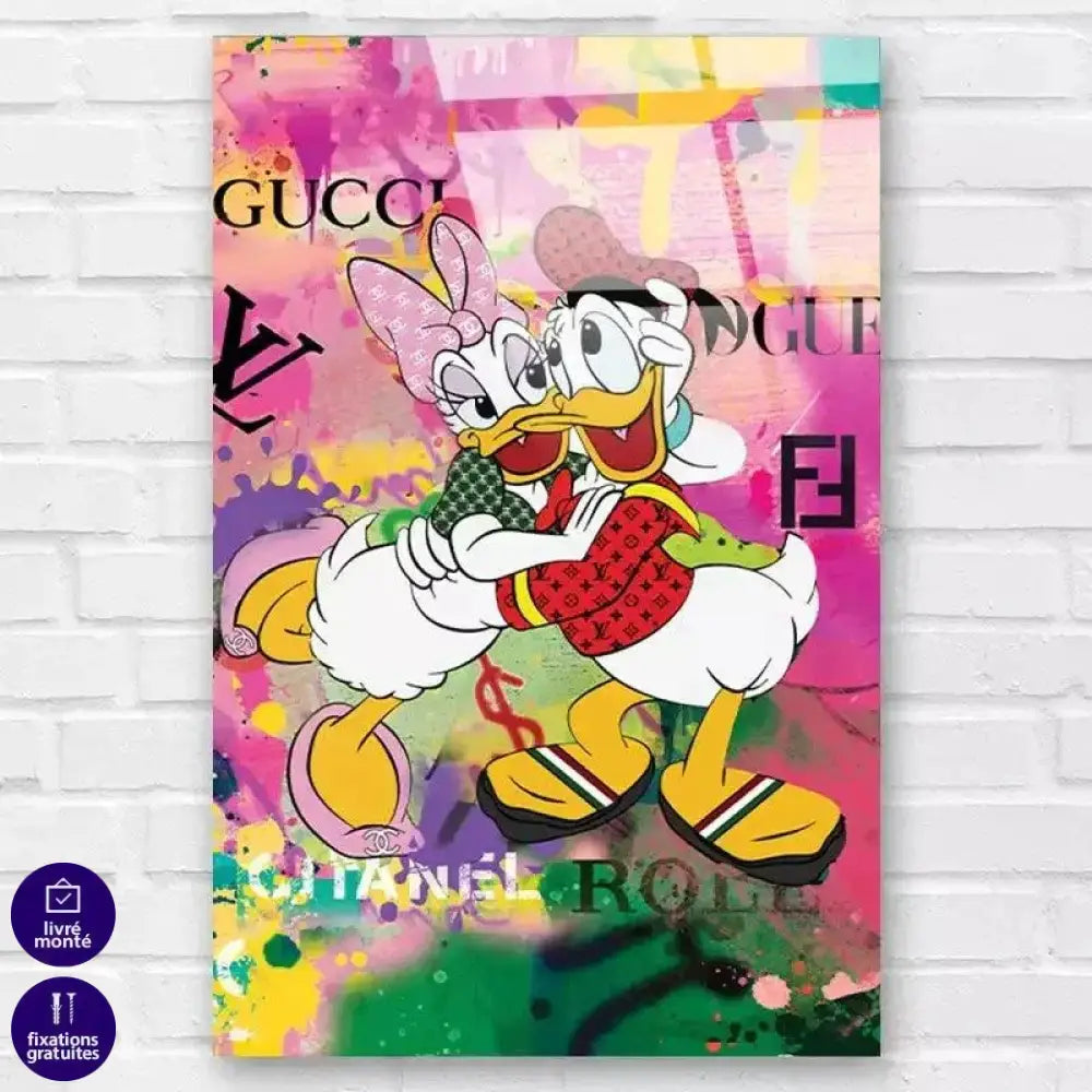 Tableau Street Art Donald et Daisy - Montableaudeco