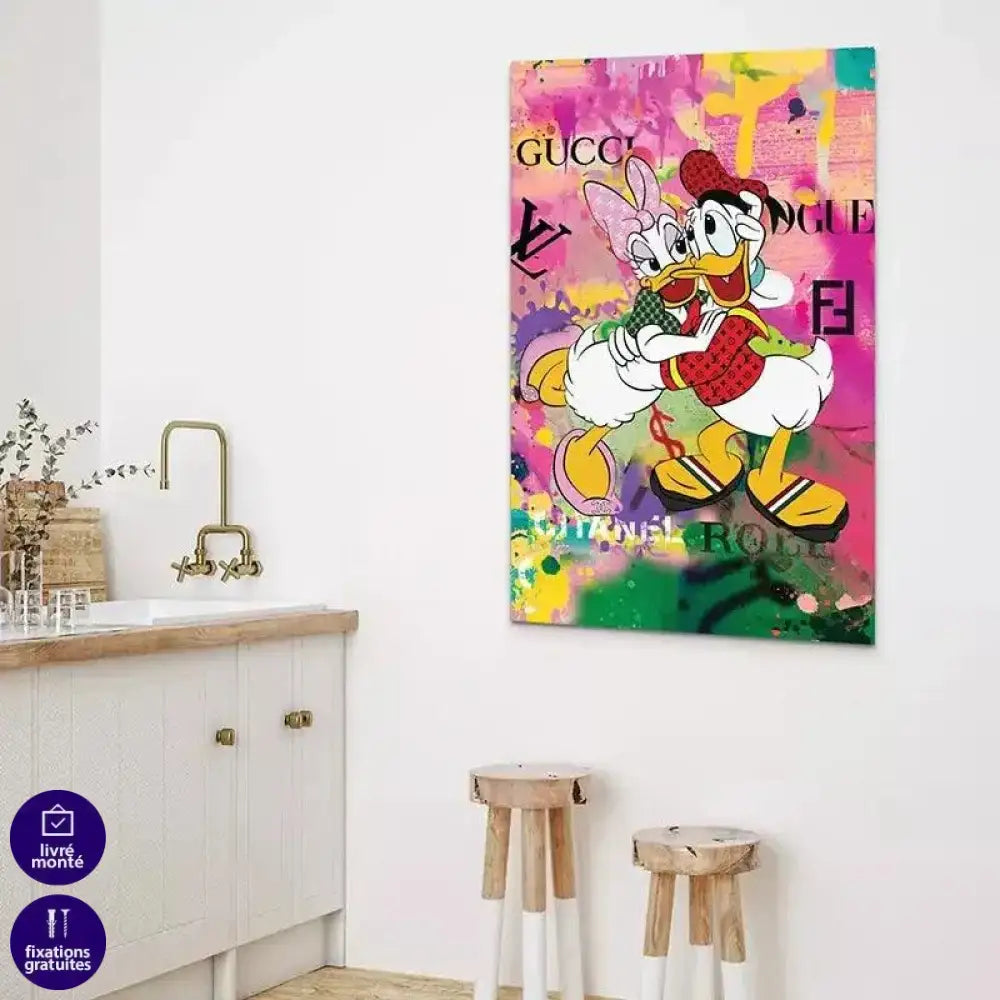 Tableau Street Art Donald et Daisy - Montableaudeco