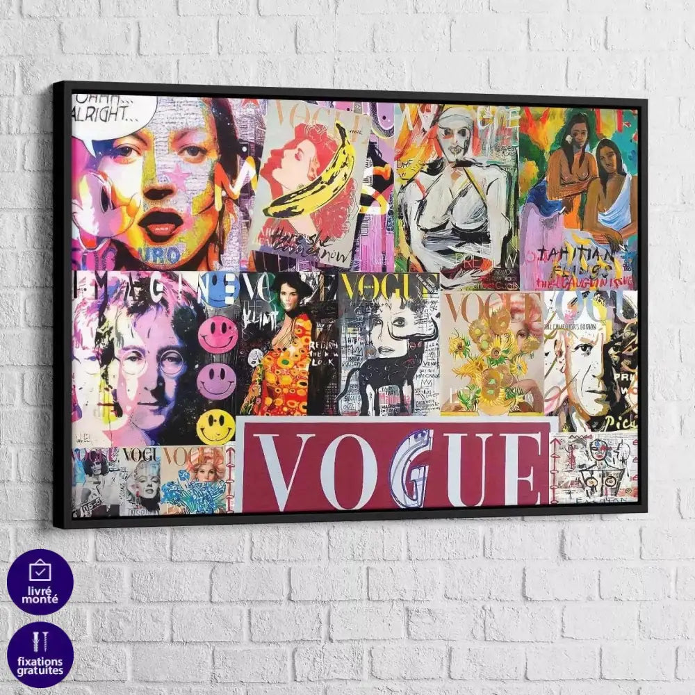 Tableau Street Art Fashion Vogue & Co - Montableaudeco