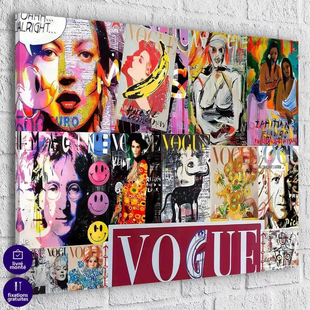 Tableau Street Art Fashion Vogue & Co - Montableaudeco