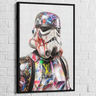 tableau pop culture revisité avec motifs de luxe