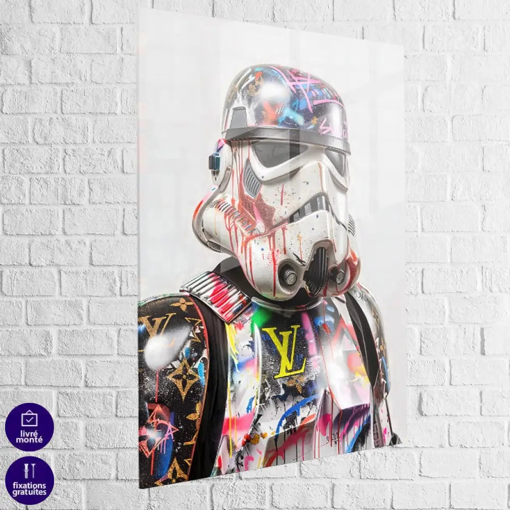 Tableau Street Art Graffiti Galaxy 40x60cm / Plexiglas / Stormtrooper Tableau Star Wars