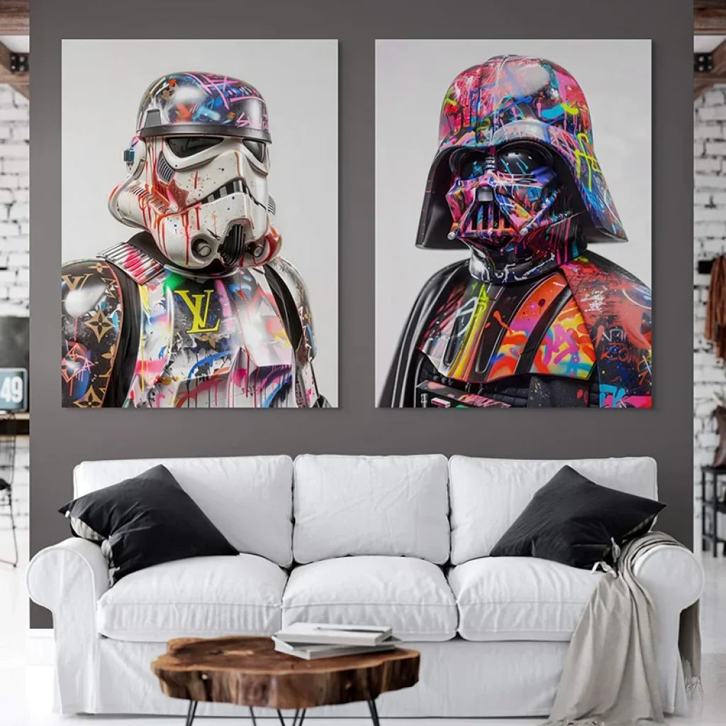 tableau street art Stormtrooper Louis Vuitton graffiti