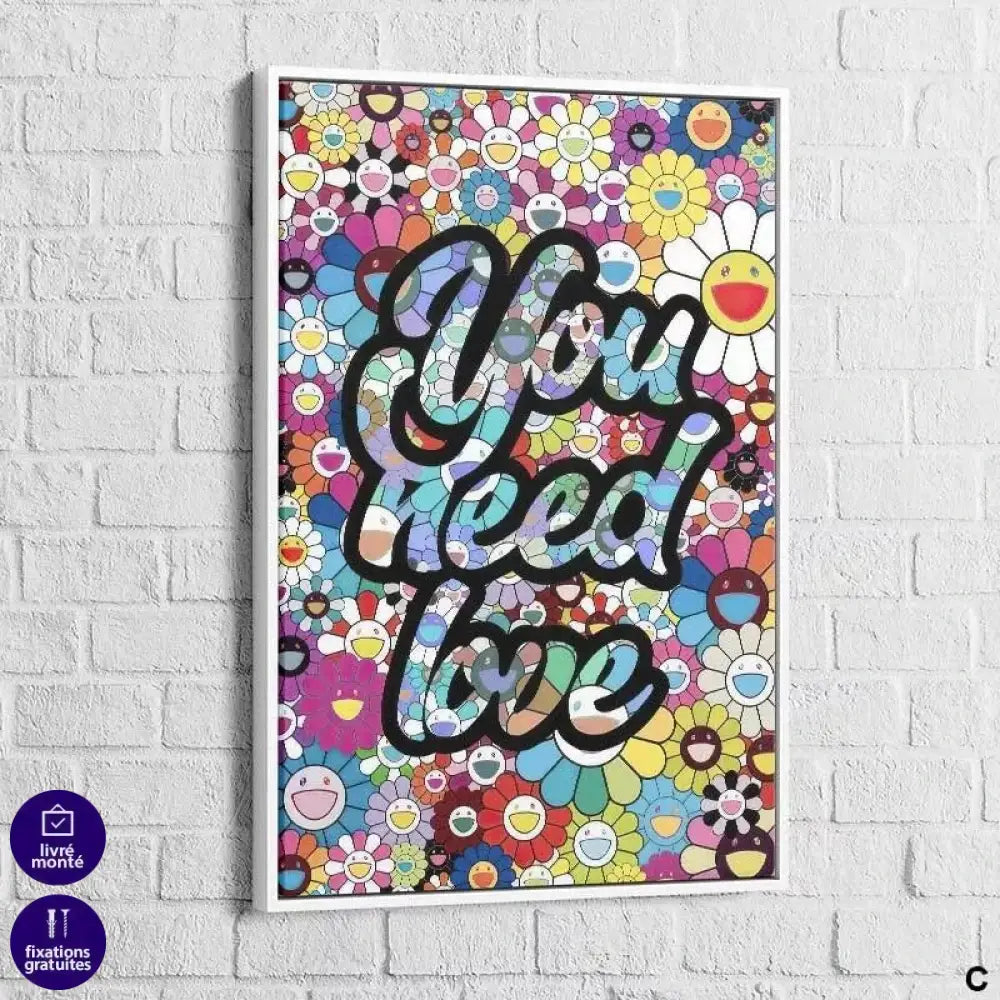 Tableau Street Art Graffiti Good Vibes - Montableaudeco