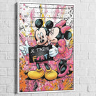 Tableau Street Art Je T’aime Fort 40x60cm / Cadre Blanc Tableau Street Art