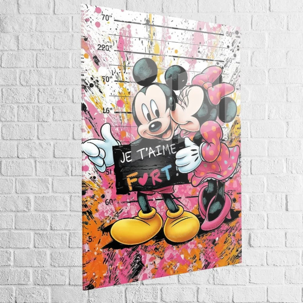 Tableau Street Art Je T’aime Fort 40x60cm / Plexiglas Tableau Street Art