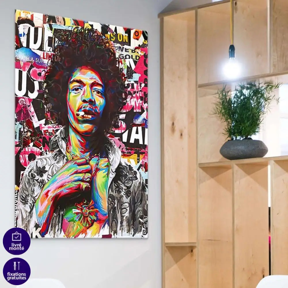 Tableau Street Art Jimi Hendrix - Montableaudeco