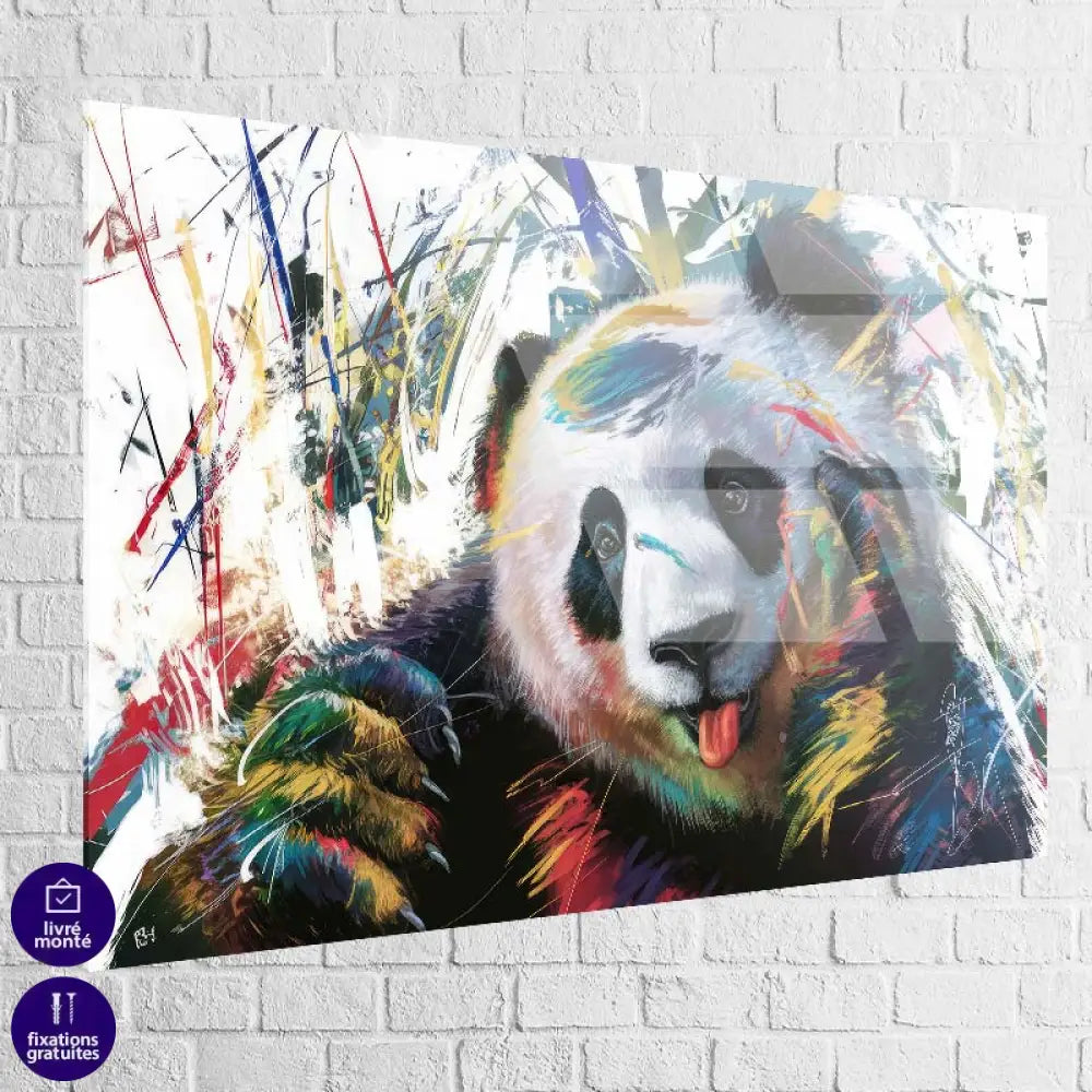 Tableau Street Art Jolie Panda 40x60cm / Plexiglas Tableau Street Art