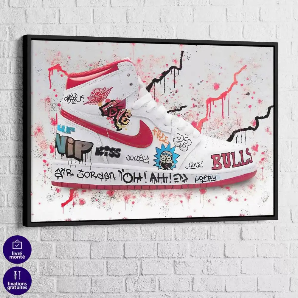 Tableau Street Art Jordan Graffiti - Montableaudeco