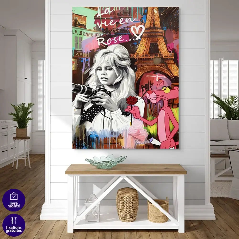 Brigitte Bardot pop art déco murale


